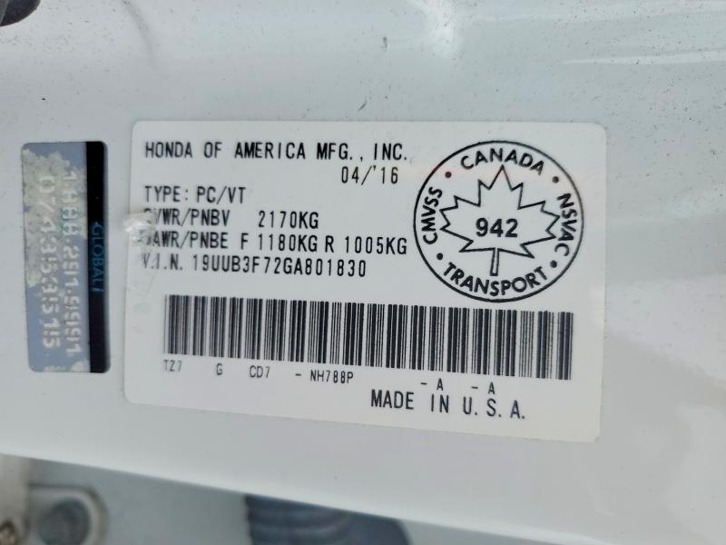 Продаж на аукціоні авто 2016 Acura Tlx, vin: 19UUB3F72GA801830, номер лоту: 70453016