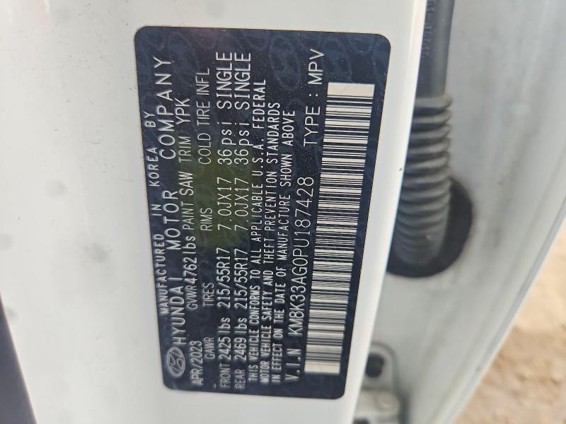 70564486 :رقم المزاد ، KM8K33AG0PU187428 vin ، 2023 Hyundai Kona مزاد بيع