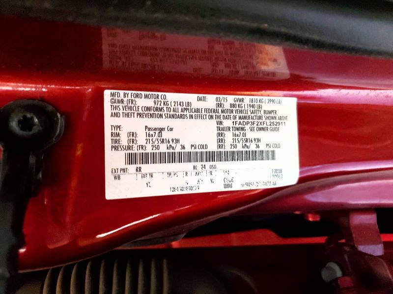 Продаж на аукціоні авто 2015 Ford Focus, vin: 1FADP3F2XFL252911, номер лоту: 70160886