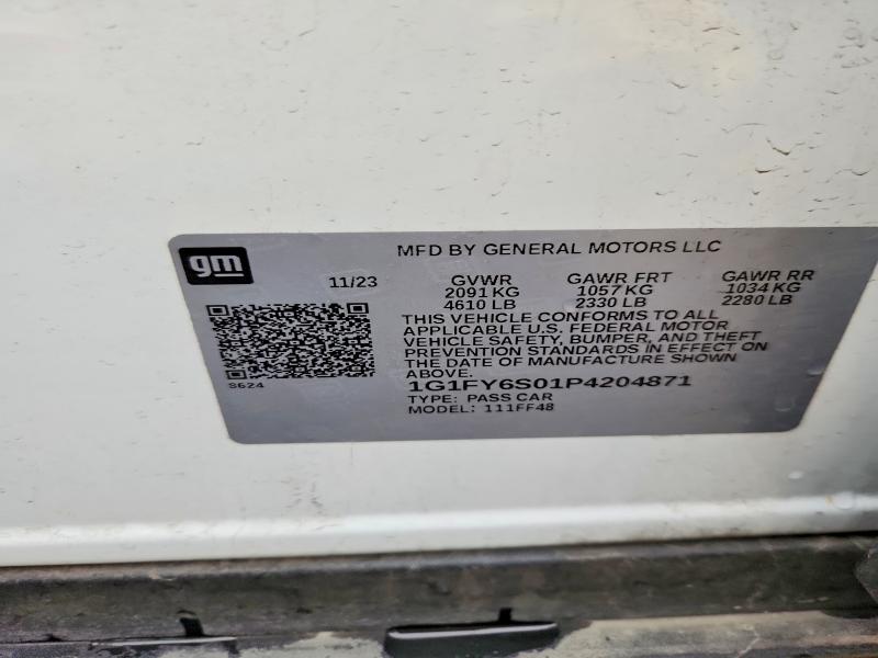 71566736 :رقم المزاد ، 1G1FY6S01P4204871 vin ، 2023 Chevrolet Bolt Euv مزاد بيع