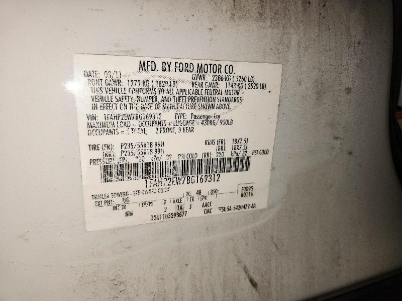 Продаж на аукціоні авто 2011 Ford Taurus, vin: 1FAHP2EW7BG169312, номер лоту: 71791776