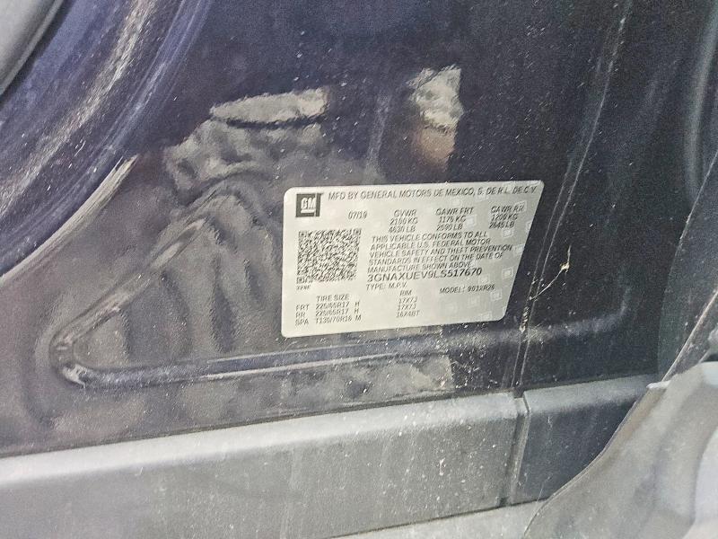 70839886 :رقم المزاد ، 3GNAXUEV9LS517670 vin ، 2020 Chevrolet Equinox مزاد بيع
