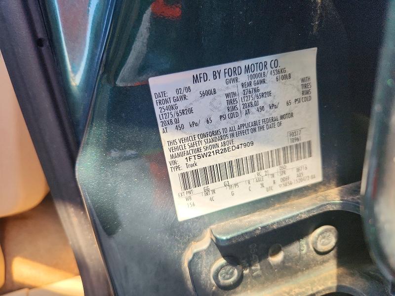 Продаж на аукціоні авто 2008 Ford F250, vin: 1FTSW21R28ED47909, номер лоту: 72988346