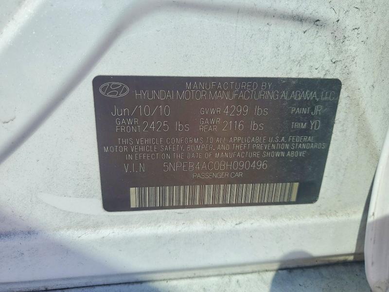 Продаж на аукціоні авто 2011 Hyundai Sonata, vin: 5NPEB4AC0BH090496, номер лоту: 71376676