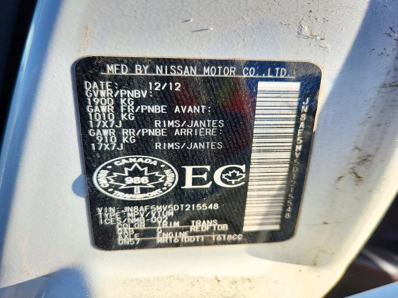 Продажа на аукционе авто 2013 Nissan Juke, vin: JN8AF5MV5DT215548, номер лота: 72770846
