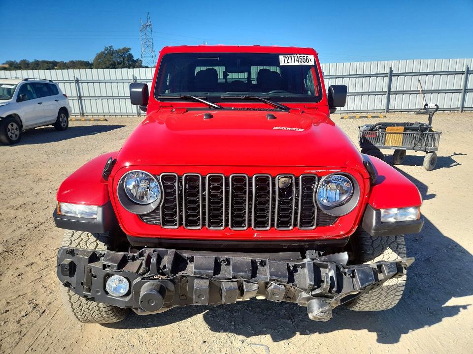 72774556 :رقم المزاد ، 1C6PJTAG7SL500593 vin ، 2025 Jeep Gladiator مزاد بيع