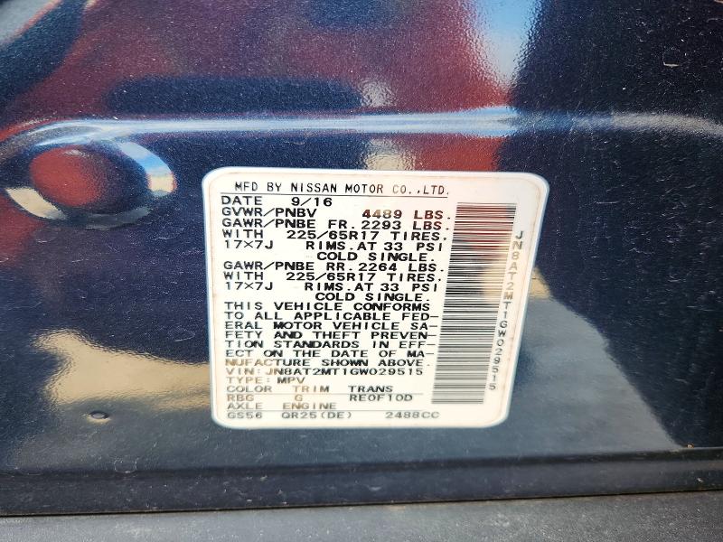 Продаж на аукціоні авто 2016 Nissan Rogue, vin: JN8AT2MT1GW029515, номер лоту: 71493086