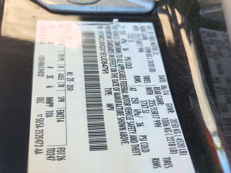 Продажа на аукционе авто 2014 Ford Escape, vin: 1FMCU0GX1EUD84791, номер лота: 72795126
