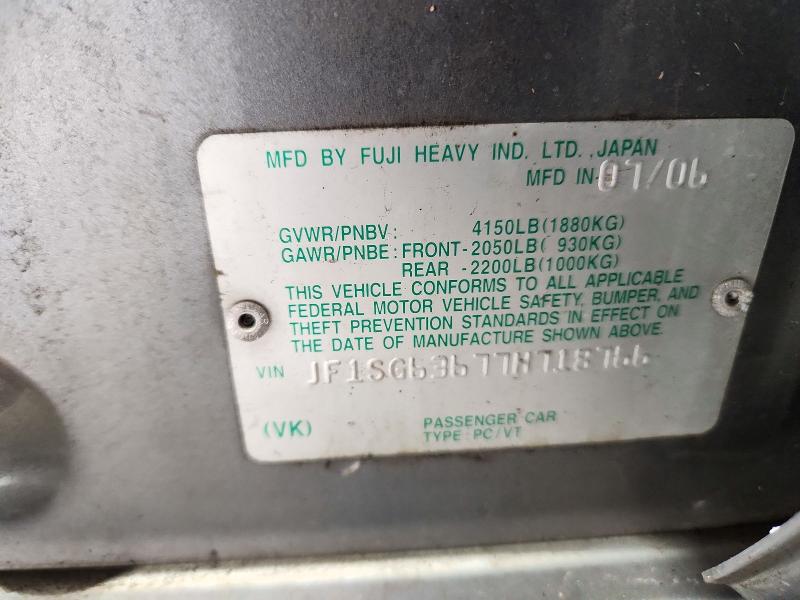 71775146 :رقم المزاد ، JF1SG63677H718766 vin ، 2007 Subaru Forester مزاد بيع