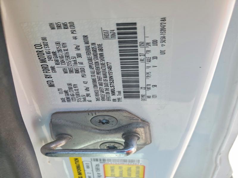 Продаж на аукціоні авто 2022 Ford Transit Connect, vin: NM0LS7S29N1514877, номер лоту: 71448096