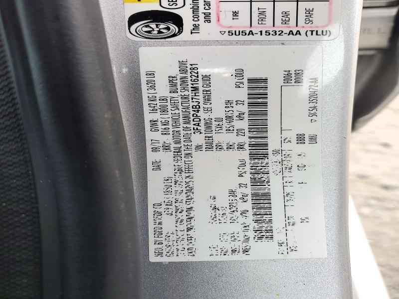 Продажа на аукционе авто 2017 Ford Fiesta, vin: 3FADP4BJ7HM162281, номер лота: 72214376