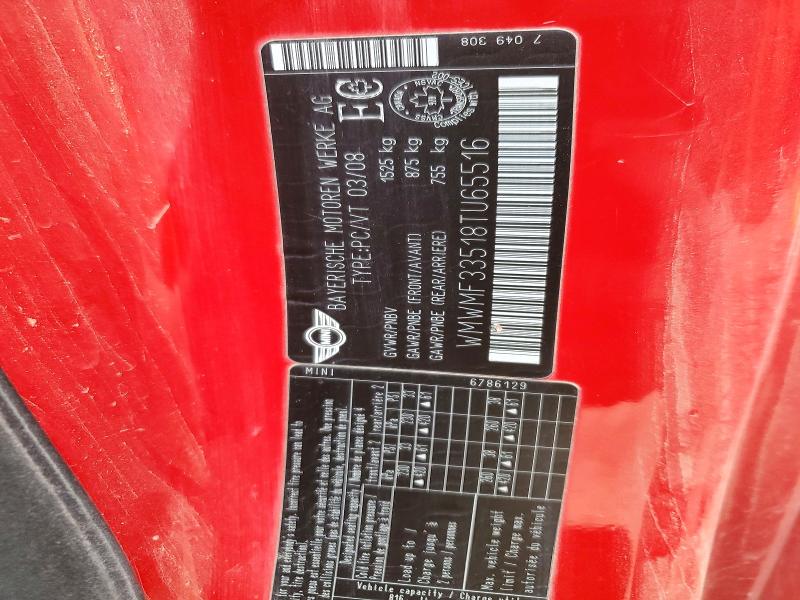 Продажа на аукционе авто 2008 Mini Cooper, vin: WMWMF33518TU65516, номер лота: 72337356