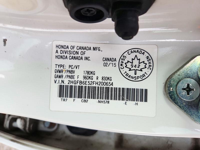 Продаж на аукціоні авто 2015 Honda Civic, vin: 2HGFB6E52FH200654, номер лоту: 71021466