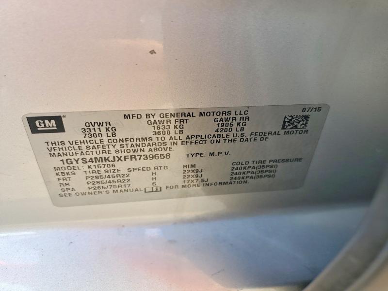 Продажа на аукционе авто 2015 Cadillac Escalade, vin: 1GYS4MKJXFR739658, номер лота: 71838336
