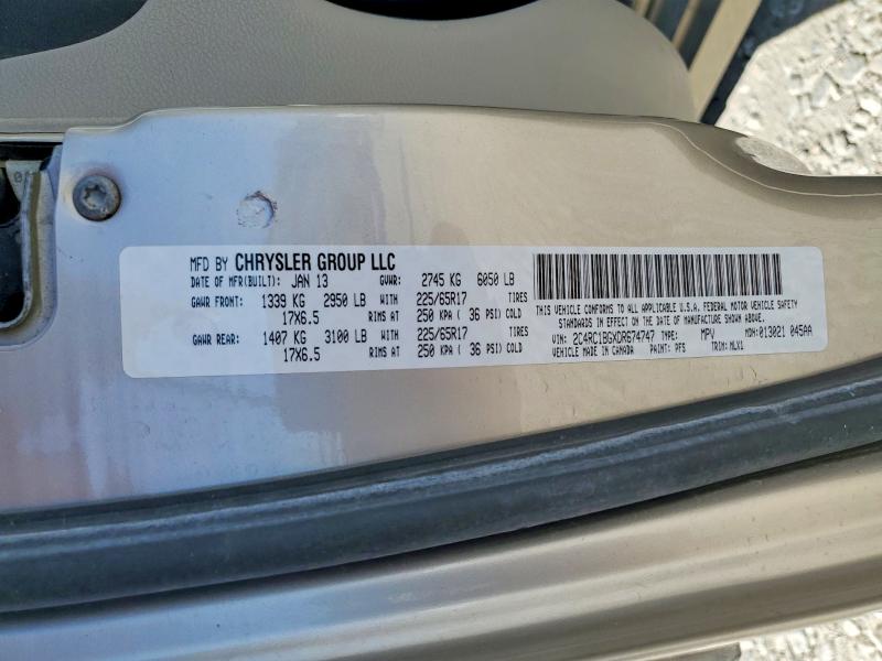 71655276 :رقم المزاد ، 2C4RC1BGXDR674747 vin ، 2013 Chrysler Town & Country مزاد بيع