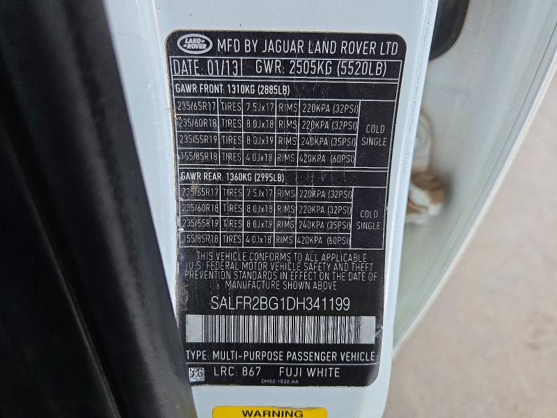 Продаж на аукціоні авто 2013 Land Rover Lr2, vin: SALFR2BG1DH341199, номер лоту: 71203176