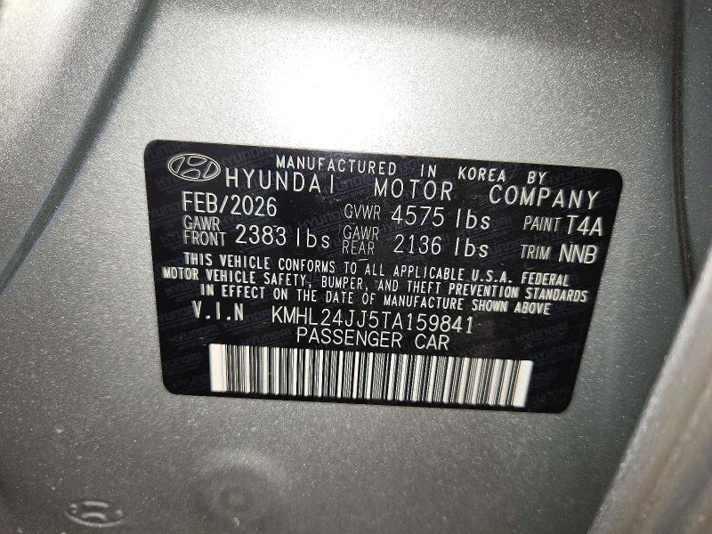 Aukcja sprzedaży 2026 Hyundai Sonata Hybrid, vin: KMHL24JJ5TA159841, numer aukcji: 72567666