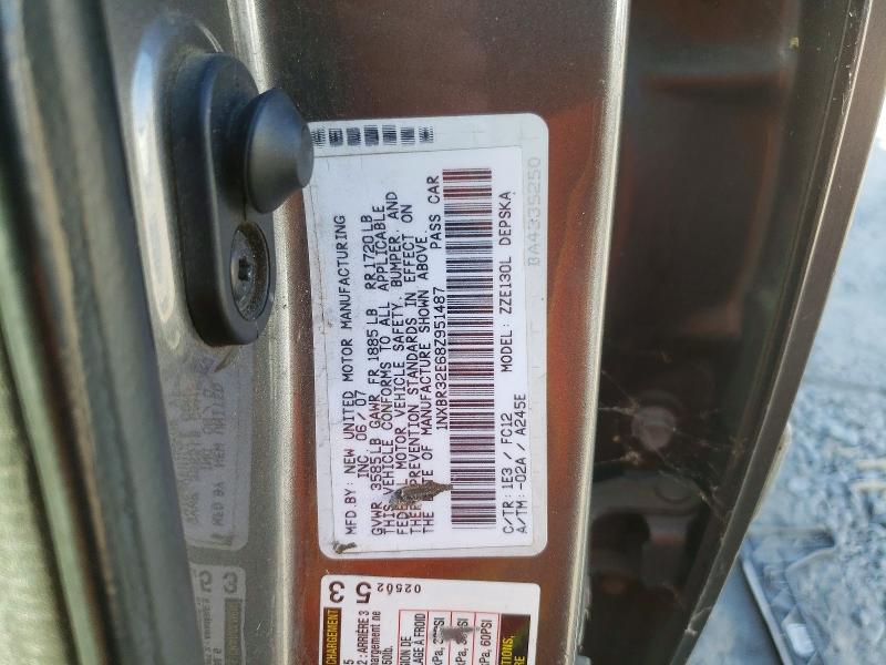 69624256 :رقم المزاد ، 1NXBR32E68Z951487 vin ، 2008 Toyota Corolla مزاد بيع
