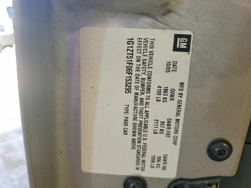 71112046 :رقم المزاد ، 1G1ZT51F06F153295 vin ، 2006 Chevrolet Malibu مزاد بيع