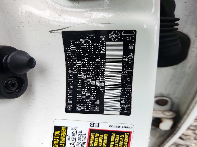 Aukcja sprzedaży 2011 Toyota Corolla, vin: 2T1BU4EE8BC746858, numer aukcji: 72894996
