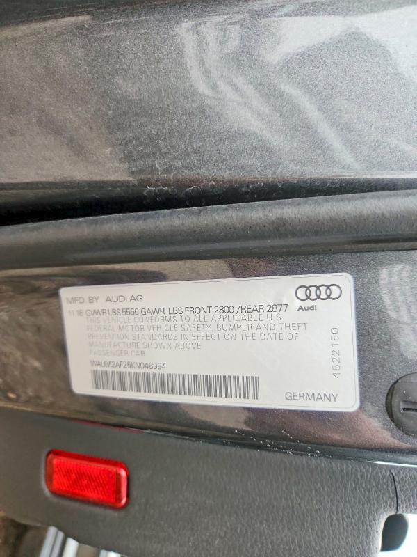 Продаж на аукціоні авто 2019 Audi A6, vin: WAUM2AF25KN048994, номер лоту: 71077336