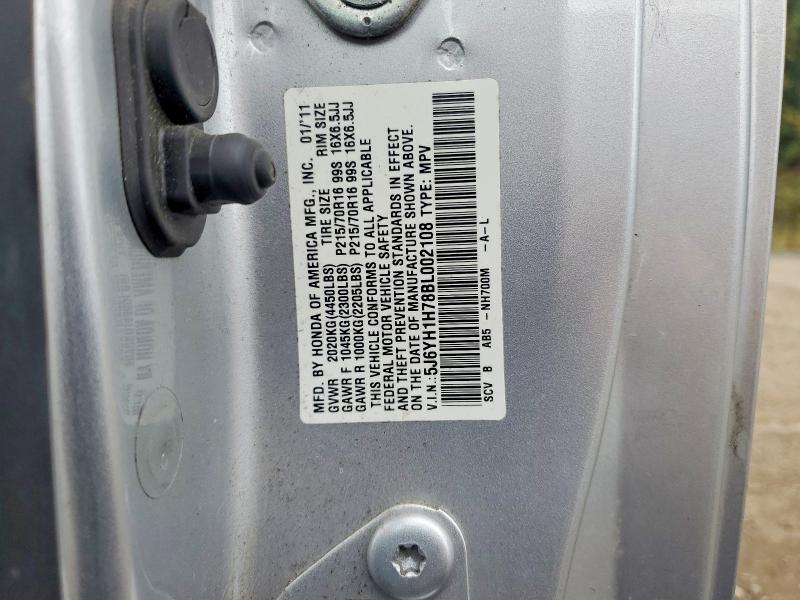 2011 Honda Element მანქანა იყიდება აუქციონზე, vin: 5J6YH1H78BL002108, აუქციონის ნომერი: 71379596