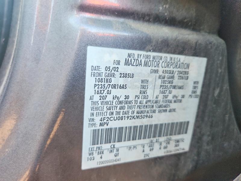 Aukcja sprzedaży 2002 Mazda Tribute, vin: 4F2CU08192KM50946, numer aukcji: 71173436