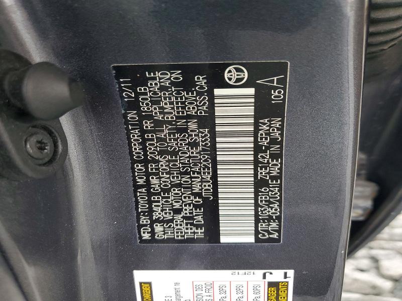 Продажа на аукционе авто 2012 Toyota Corolla, vin: JTDBU4EE2C9173334, номер лота: 71426026