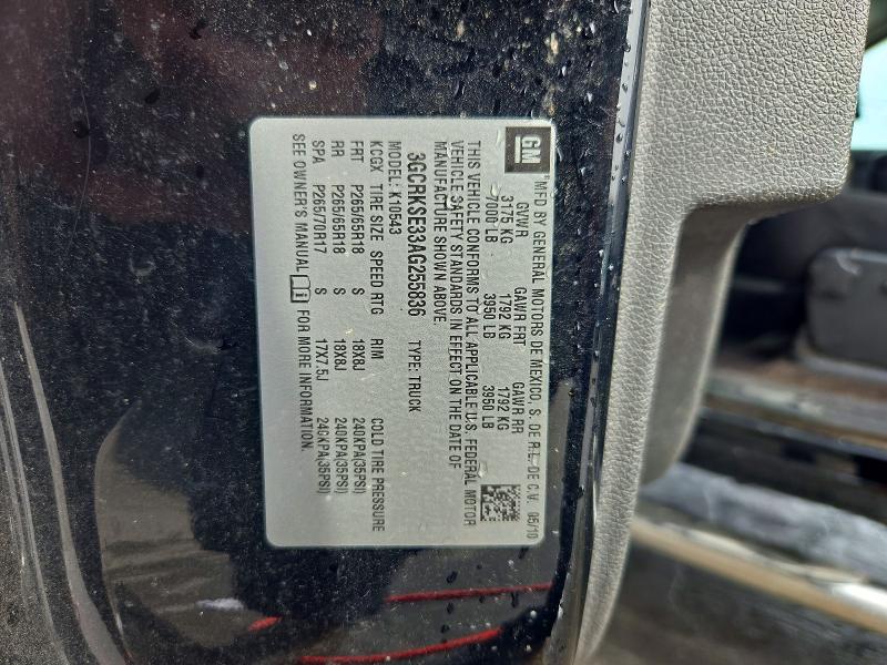 72425446 :رقم المزاد ، 3GCRKSE33AG255836 vin ، 2010 Chevrolet Silverado مزاد بيع