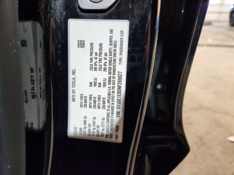 Продажа на аукционе авто 2022 Tesla Model 3, vin: 5YJ3E1EB0NF286827, номер лота: 72379496