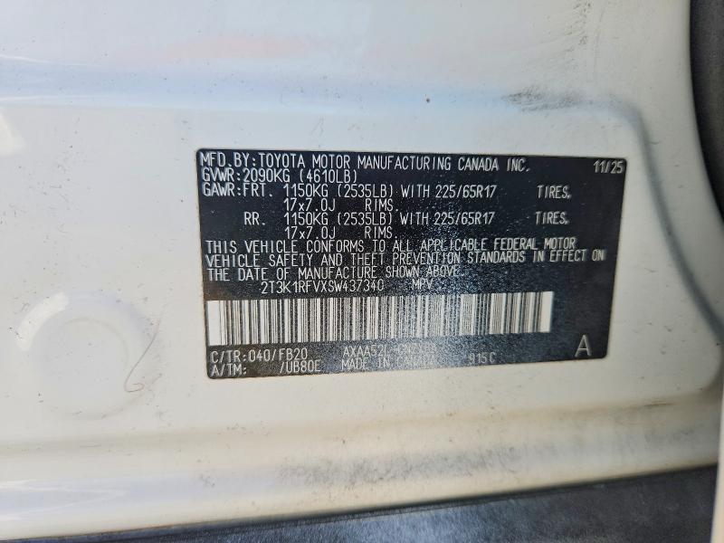 Продажа на аукционе авто 2025 Toyota Rav4, vin: 2T3K1RFVXSW437340, номер лота: 71642316