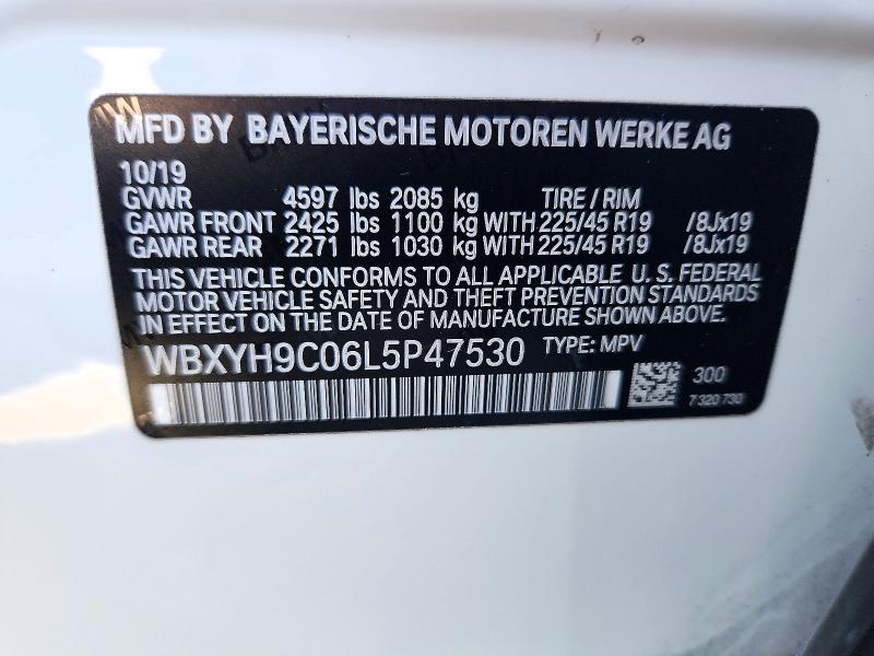 Auction sale of the 2020 Bmw X2, vin: WBXYH9C06L5P47530, lot number: 72350066