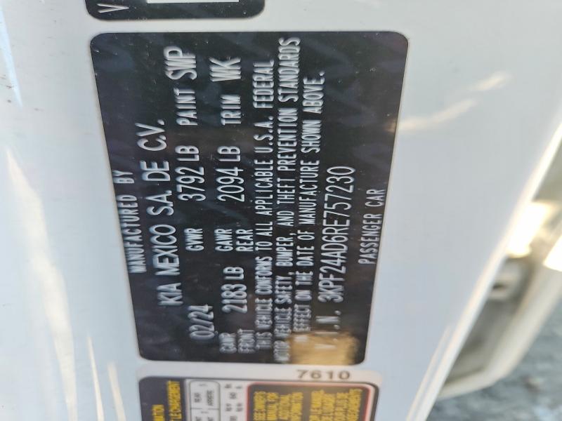 Aukcja sprzedaży 2024 Kia Forte, vin: 3KPF24AD6RE757230, numer aukcji: 71379886