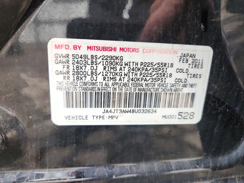 2011 Mitsubishi Outlander მანქანა იყიდება აუქციონზე, vin: JA4JT3AW4BU032634, აუქციონის ნომერი: 73379146