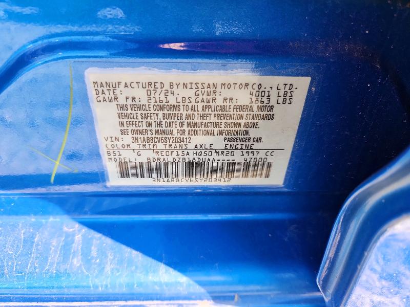 Auction sale of the 2025 Nissan Sentra, vin: 3N1AB8CV6SY203412, lot number: 71748376