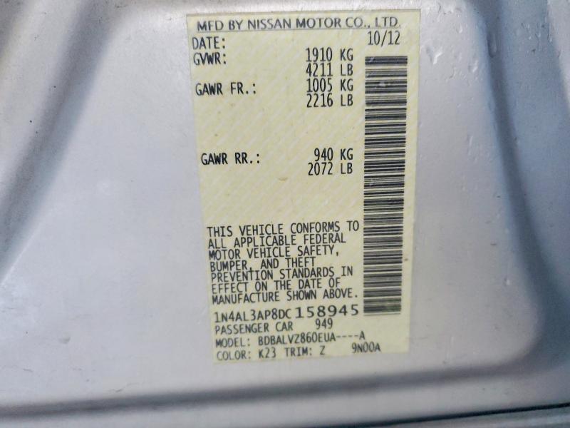 71624256 :رقم المزاد ، 1N4AL3AP8DC158945 vin ، 2013 Nissan Altima مزاد بيع
