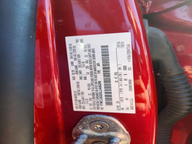2020 Ford Escape მანქანა იყიდება აუქციონზე, vin: 1FMCU9G6XLUA96289, აუქციონის ნომერი: 71659166