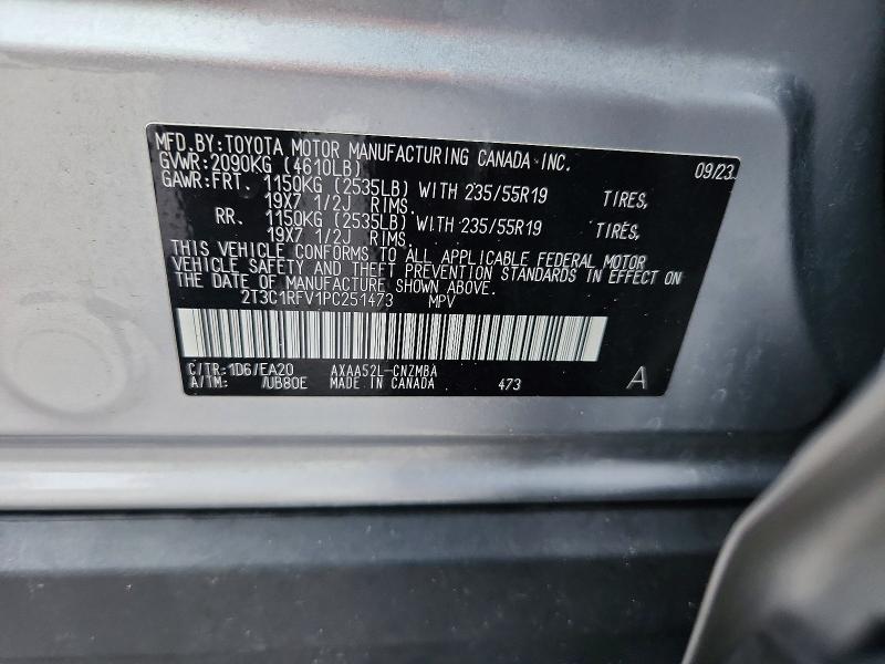 Продаж на аукціоні авто 2023 Toyota Rav4, vin: 2T3C1RFV1PC251473, номер лоту: 71571306