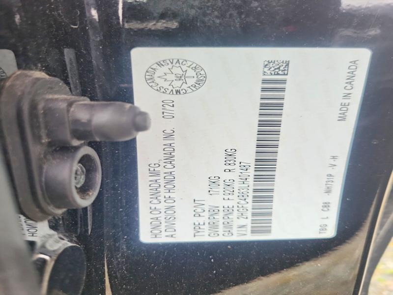 71178076 :رقم المزاد ، 2HGFC4B63LH401487 vin ، 2020 Honda Civic مزاد بيع