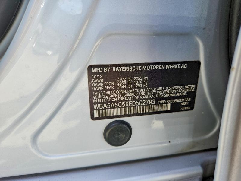 71964796 :رقم المزاد ، WBA5A5C5XED502793 vin ، 2014 Bmw 528 مزاد بيع