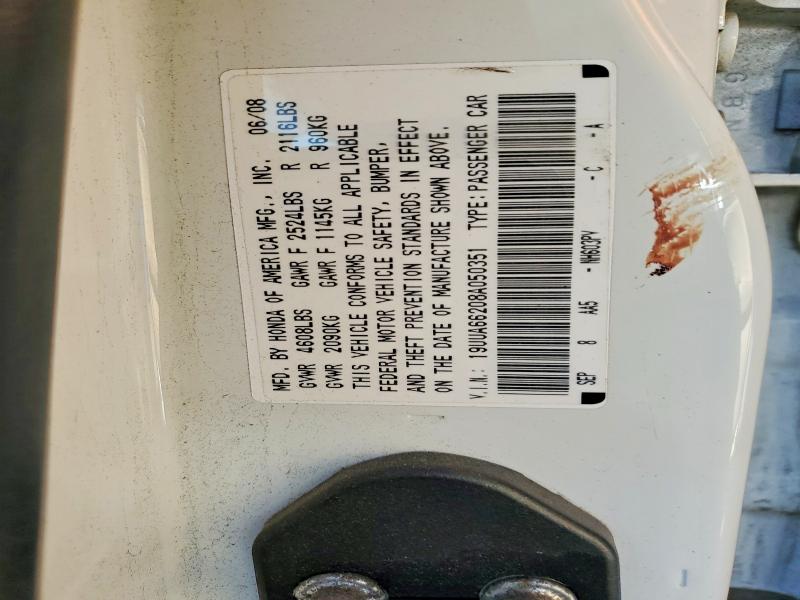 2008 Acura Tl მანქანა იყიდება აუქციონზე, vin: 19UUA66208A050351, აუქციონის ნომერი: 71435656