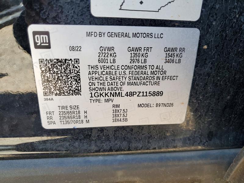Продаж на аукціоні авто 2023 Gmc Acadia, vin: 1GKKNML48PZ115889, номер лоту: 72275086