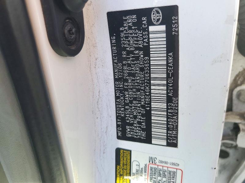 Aukcja sprzedaży 2007 Toyota Camry, vin: 4T1BE46K77U635659, numer aukcji: 71323296