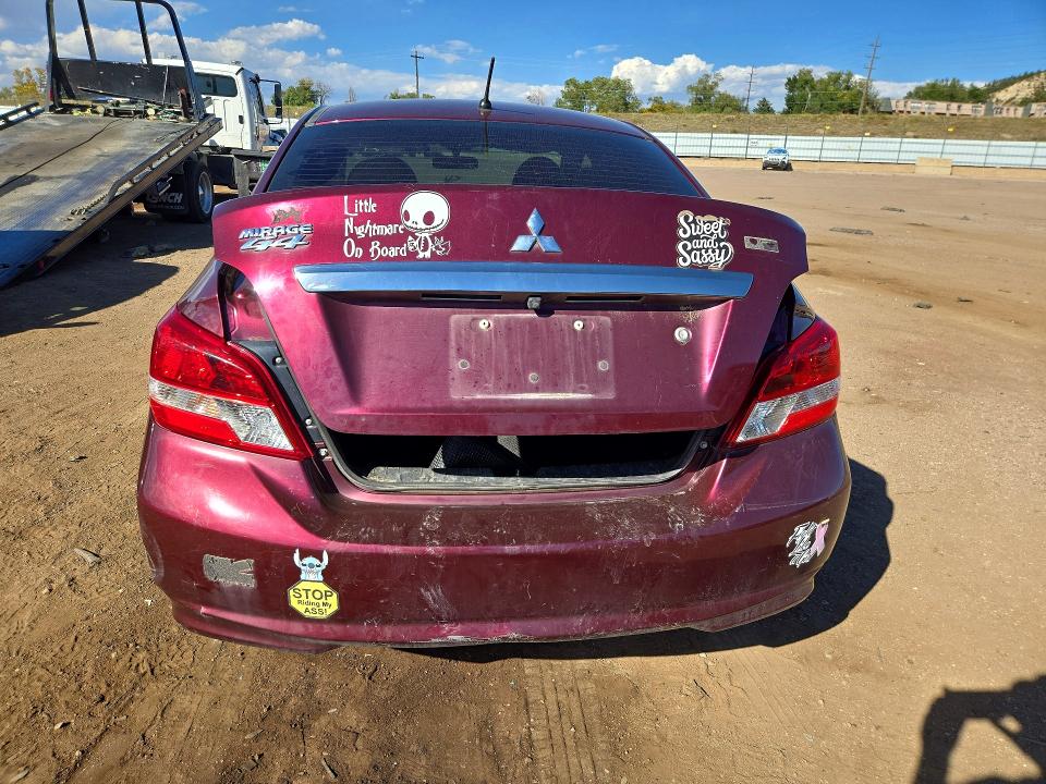 72323226 :رقم المزاد ، ML32F4FJ3LHF06187 vin ، 2020 Mitsubishi Mirage مزاد بيع