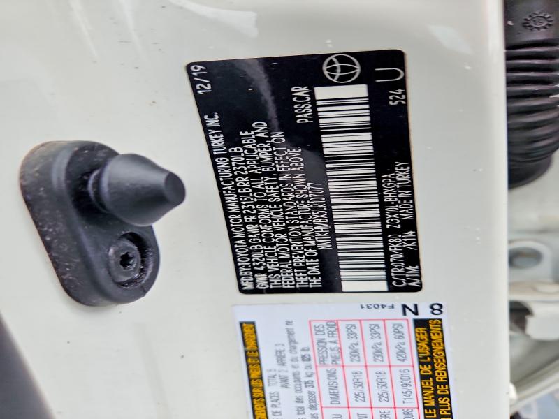 2020 Toyota C-hr მანქანა იყიდება აუქციონზე, vin: NMTKHMBX5LR107077, აუქციონის ნომერი: 70316666