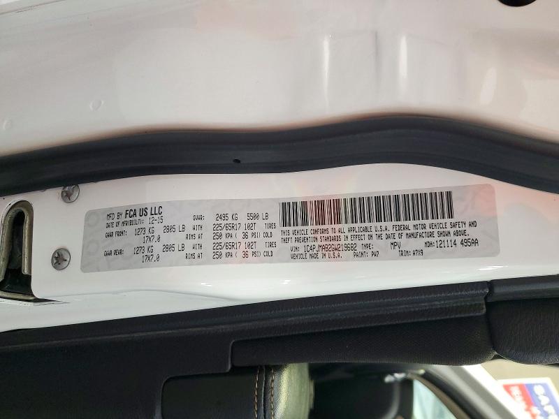 Продажа на аукционе авто 2016 Jeep Cherokee, vin: 1C4PJMAB2GW219682, номер лота: 73726656