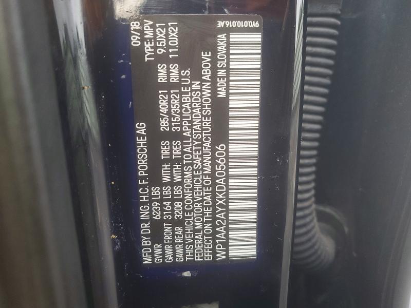 Продаж на аукціоні авто 2019 Porsche Cayenne, vin: WP1AA2AYXKDA05606, номер лоту: 71193356