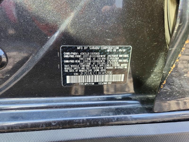 71012426 :رقم المزاد ، JF2GTALC1JH345396 vin ، 2018 Subaru Crosstrek مزاد بيع