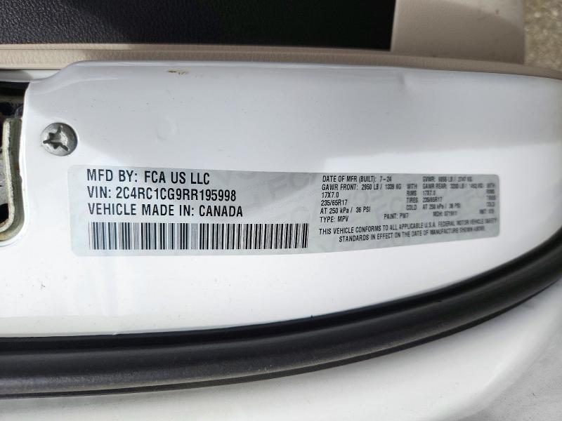 2024 Chrysler Voyager მანქანა იყიდება აუქციონზე, vin: 2C4RC1CG9RR195998, აუქციონის ნომერი: 71917086