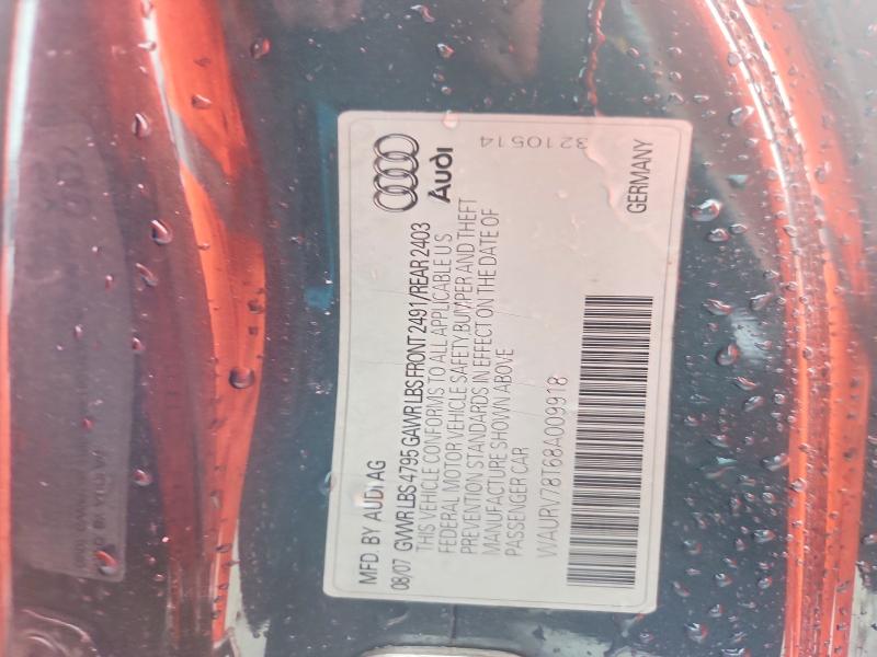 Aukcja sprzedaży 2008 Audi S5, vin: WAURV78T68A009918, numer aukcji: 71419326
